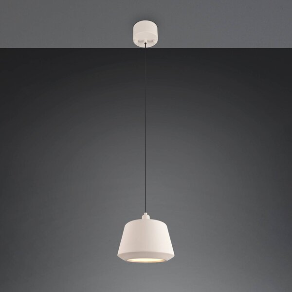 Reality Leuchten Lampada a sospensione Mirea, dimmerabile, Crema / Ambra, Soggiorno / Sala da pranzo, Ceramica, Mediterraneo, Lampada a sospensione