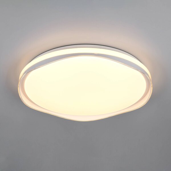 Reality Leuchten Plafoniera soffitto Pavo, dimmerabile, Alluminio / Grigio / Zincato, Soggiorno / Sala da pranzo, Plastica, Moderno, Plafoniera