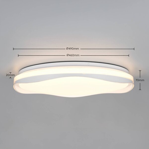 Reality Leuchten Plafoniera soffitto Pavo, dimmerabile, Alluminio / Grigio / Zincato, Soggiorno / Sala da pranzo, Plastica, Moderno, Plafoniera