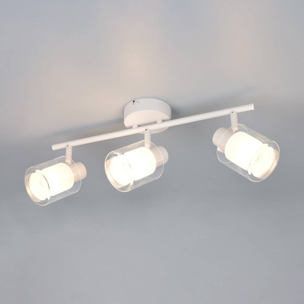 Reality Leuchten Plafoniera soffitto Neralo, dimmerabile, Alluminio / Grigio / Zincato, Soggiorno / Sala da pranzo, Metallo, Plafoniera
