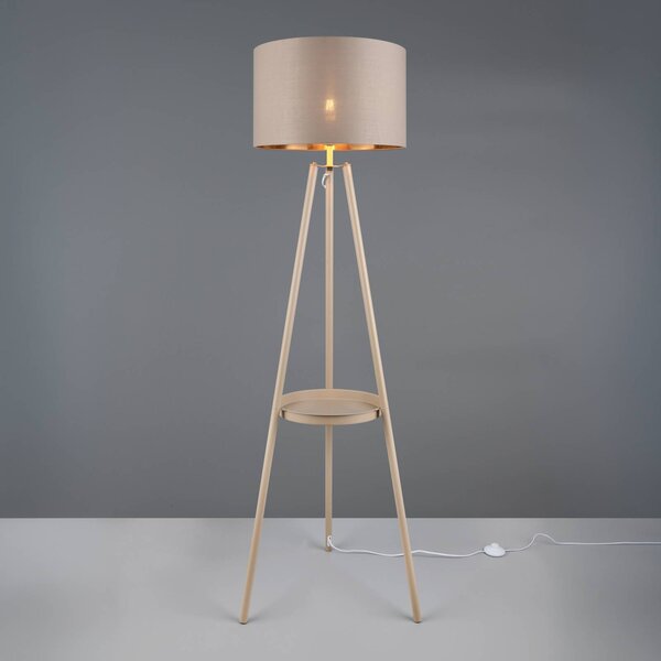 Reality Leuchten Lampada da terra Colette, Crema / Ambra, Soggiorno / Sala da pranzo, Metallo, Moderno, Lampada da terra
