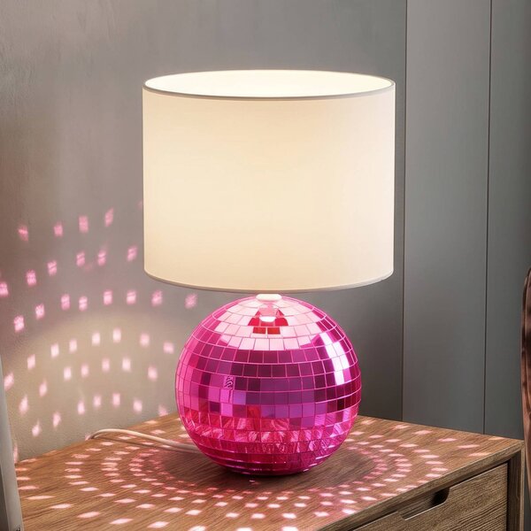 Reality Leuchten Lampada da tavolo Glitza, Violetto / Fucsia / Rosa, Soggiorno / Sala da pranzo, Plastica, Moderno, Lampada da tavolo