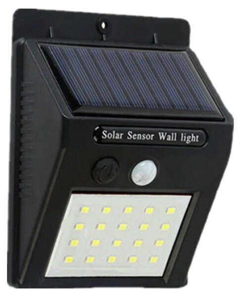 Lampada solare da esterno a parete, colore nero, modello MP4816, marca Myers Power