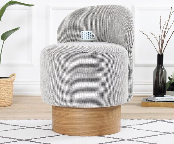 Hanah Home, Barren Puf - Grigio, pouf, 50 % COTONE / 50 % LINO, grigio, 47 x 47 x 66 cm