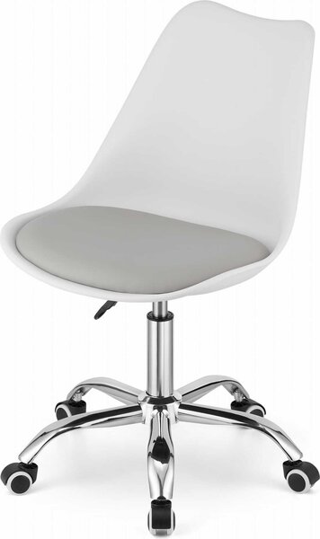 Sedia da ufficio bianco-grigio PANSY