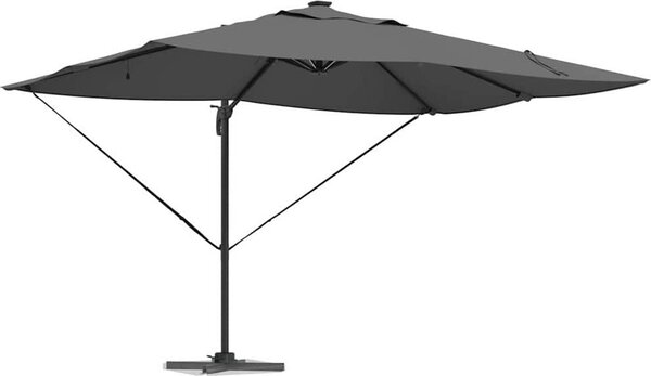 Ombrellone Antracite 352 x 251 x 265 cm Poliestere e Alluminio