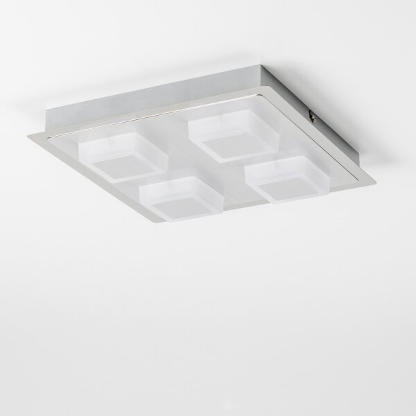 Plafoniera LED 4xLED/5W/230V 3000K 28x28 cm cromo satinato