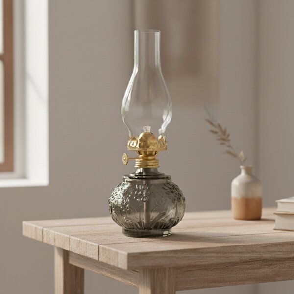 Brilagi - Lampada a petrolio MERLIN, colore fumo/grigio