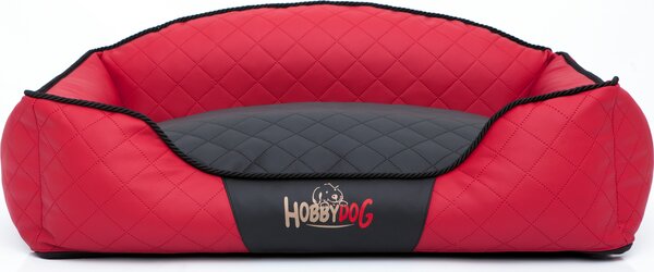 Cuscino per cani, cuccia per cani, lettino per cani, divanetto per cani, lavabile - Elite - 65 x 50 x 24 cm [Taglia: L] - Rosso