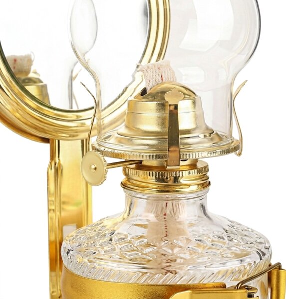 Brilagi - Lampada a petrolio con specchio MERLIN oro lucido