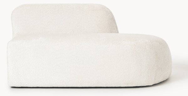 Chaise longue in teddy bouclé Wolke