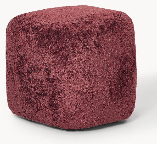 Pouf alto in teddy bouclé Wolke