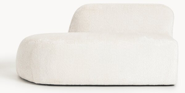 Chaise longue in teddy bouclé Wolke