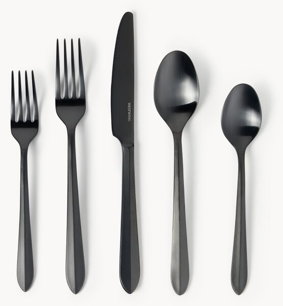 Set di posate in acciaio inox spazzolato Thibaud, varie misure