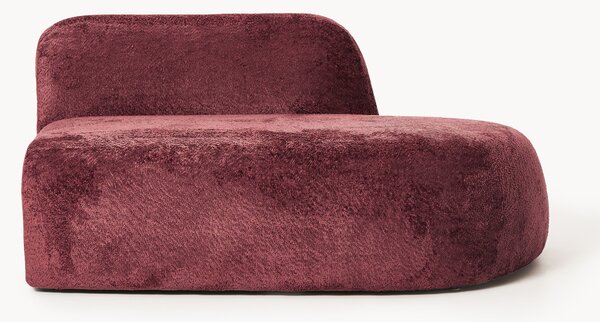 Chaise longue in teddy bouclé Wolke