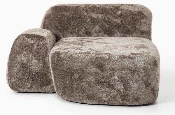 Modulo angolare chaise longue in teddy bouclé Wolke