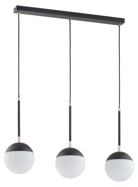 Lampada a sospensione VOLDA bianco-nero-oro 3xE14x10W in metallo, dimensioni: 95x75x15 cm, IP20, Alfa