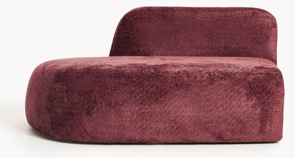 Chaise longue in teddy bouclé Wolke