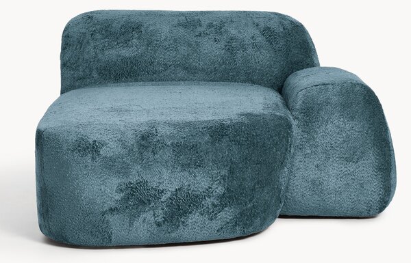 Modulo angolare chaise longue in teddy bouclé Wolke