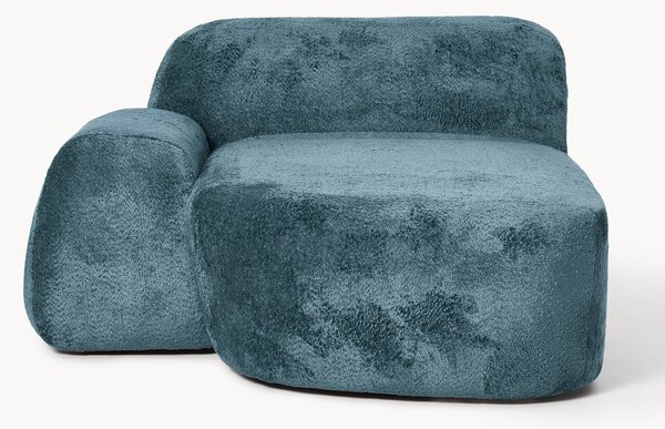 Modulo angolare chaise longue in teddy bouclé Wolke