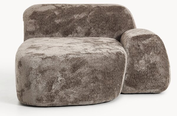 Modulo angolare chaise longue in teddy bouclé Wolke