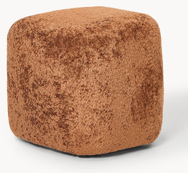 Pouf alto in teddy bouclé Wolke