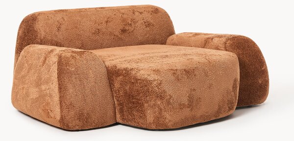 Poltrona lounge XL in teddy bouclé Wolke