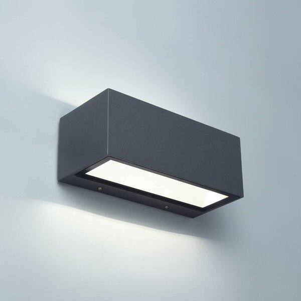 LUTEC Applique da esterni GEMINI, Alluminio / Grigio / Zincato, Alluminio, Moderno, Applique da esterni