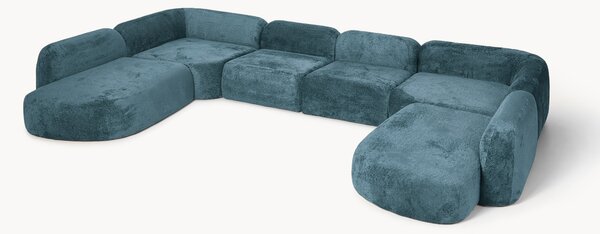Divano componibile XL in teddy bouclé Wolke