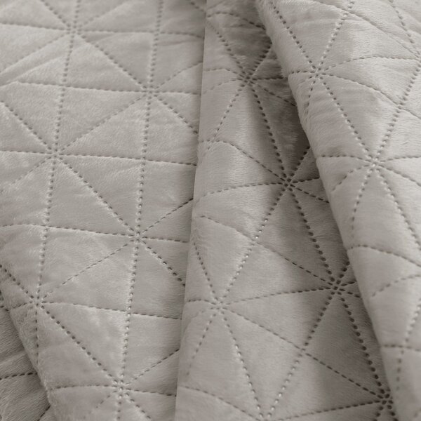 Copriletto greige in velluto con rivestimento trapuntato 170x210 cm Laila – Restilo