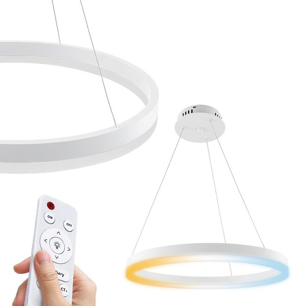 Lampada a sospensione a LED 35W 3CCT 2450 lm, rotonda, bianca, dimmerabile con telecomando HARVEY HOROZ