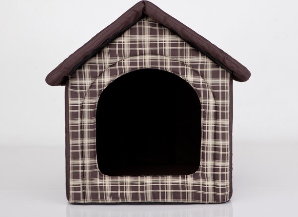 Cuscino per cani Cuccia per cani Letto per animali domestici Letto per gatti - Standard - 60 x 60 x 55 cm [Misura: R4] - Marrone a scacchiera