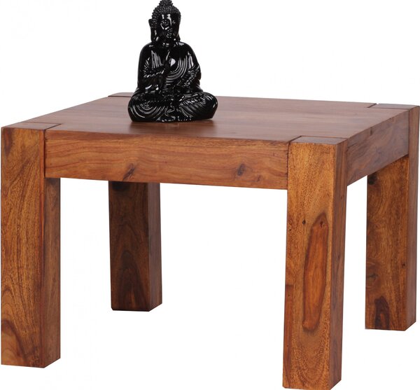 Wohnling Tavolino Sheesham massiccio 60 x 60 cm in legno massiccio; WL1.213