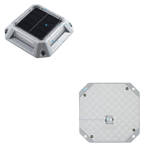 Lampada solare da esterno, modello MP4817, a forma quadrata, prodotta da Myers Power