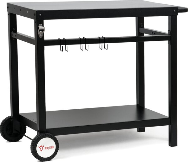 Carrello barbecue BBQ-Toro 85 x 50 x 81 cm | Tavolo barbecue in metallo con ampio piano di lavoro