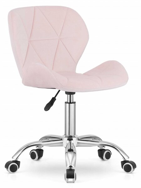 Sedia da ufficio rosa AVOLA VELVET