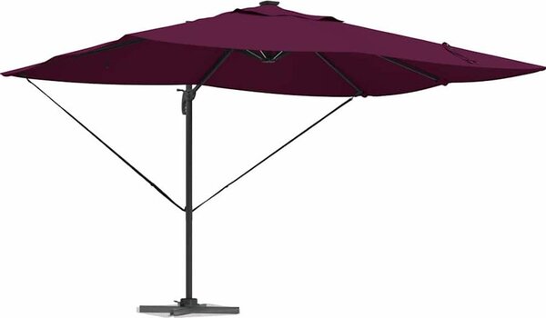 Ombrellone con blocco Rosso Bordeaux 352 x 251 x 265 cm