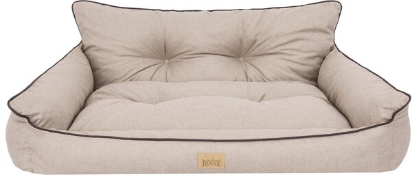 Cuccia per cani, lettino per animali domestici, lettino imbottito per cani, cuscino per cani, divano letto, materasso per cani, cuccia per animali, divano per cani, materasso - Joker imbottito - 132 x 106 cm [Taglia: XXXL] - Beige, lino ecologico