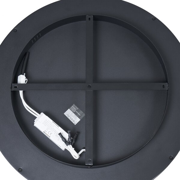 Plafoniera di design nera con oro 60 cm con LED con interruttore a 3 vie - Ingo