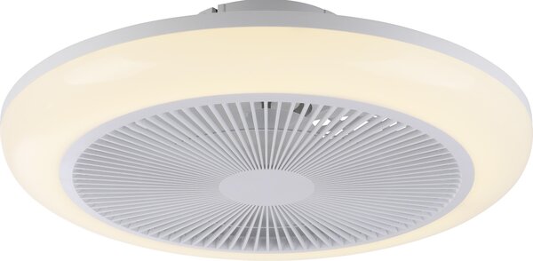 JUST LIGHT Lampada da soffitto a LED 14623-16, con ventilatore, 22 W, 3000 lm, CCT, RGB, IP20, bianco