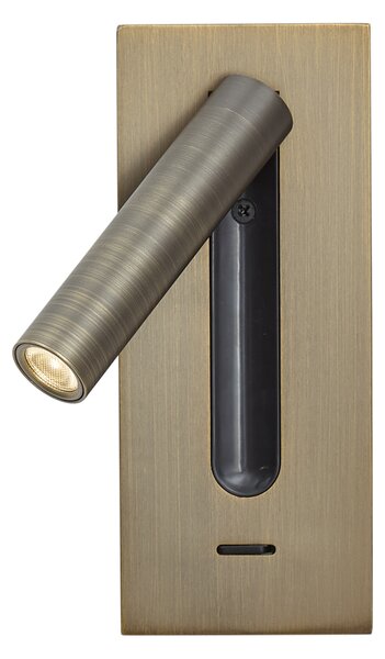 Lampada da parete moderna bronzo scuro con LED - Plaza