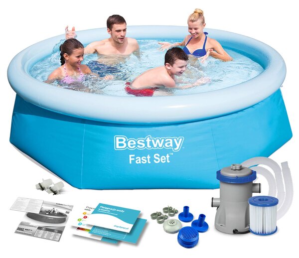 Piscina per bambini da giardino 244 x 66 cm set 9in1 Bestway 57268
