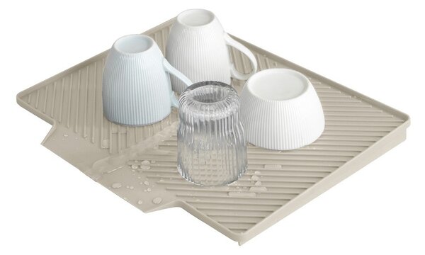 Tappetino scolapiatti beige in plastica 34x40 cm Nelia – Wenko