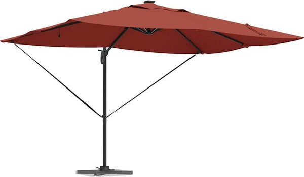 Ombrellone Terracotta 352 x 251 x 265 cm Poliestere e Alluminio
