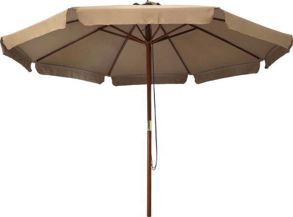Ombrellone da Esterni con Palo in Legno 330 cm Grigio Talpa