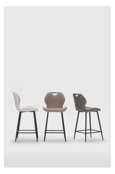Set di 2 sgabelli da bar grigi (altezza seduta 65 cm) Muli - Marckeric