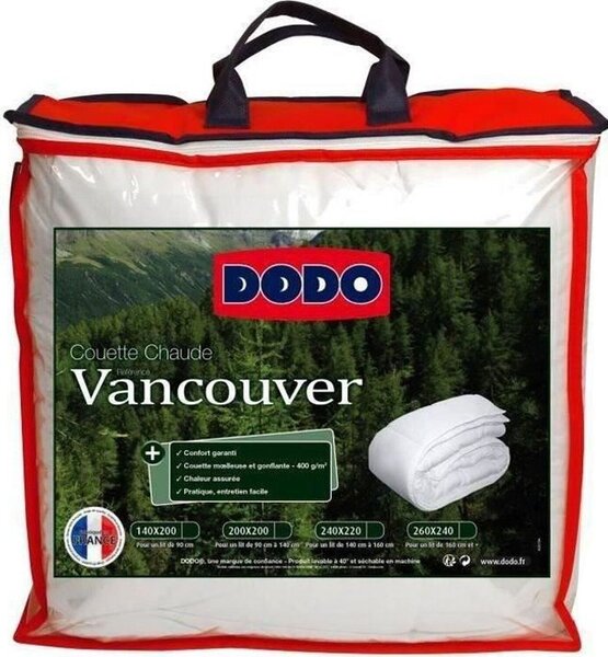 Piumino Vancouver 220 x 240 cm - 400 g/m² - Bianco