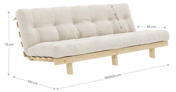 Divano in velluto a coste giallo 200 cm Lean - Karup Design