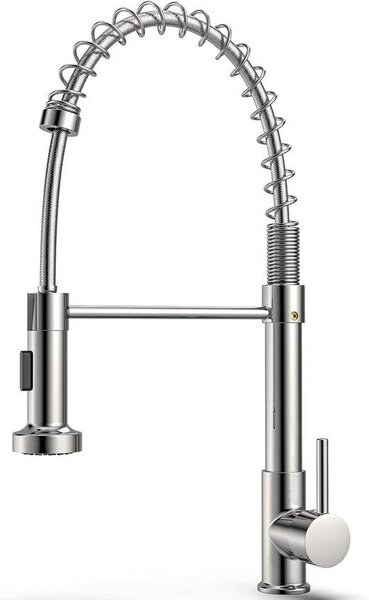 Rubinetto da cucina girevole a 360 gradi con soffione estraibile – Materiale: rame