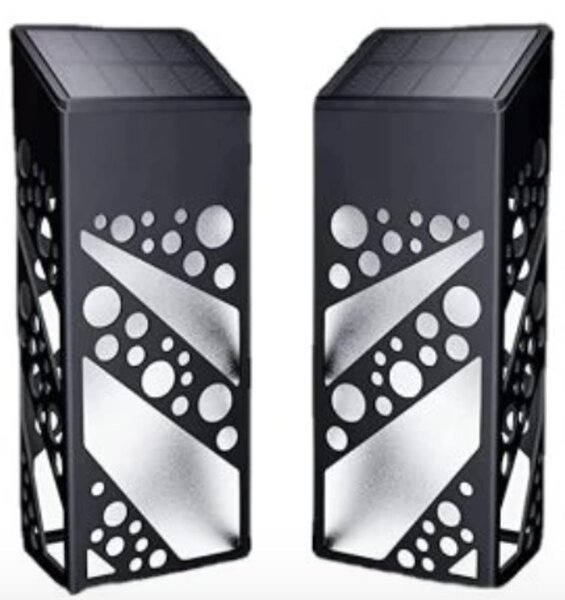 Lampada solare da esterno a parete, colore nero, modello MP4820 (confezione da 2 pezzi), marca Myers Power